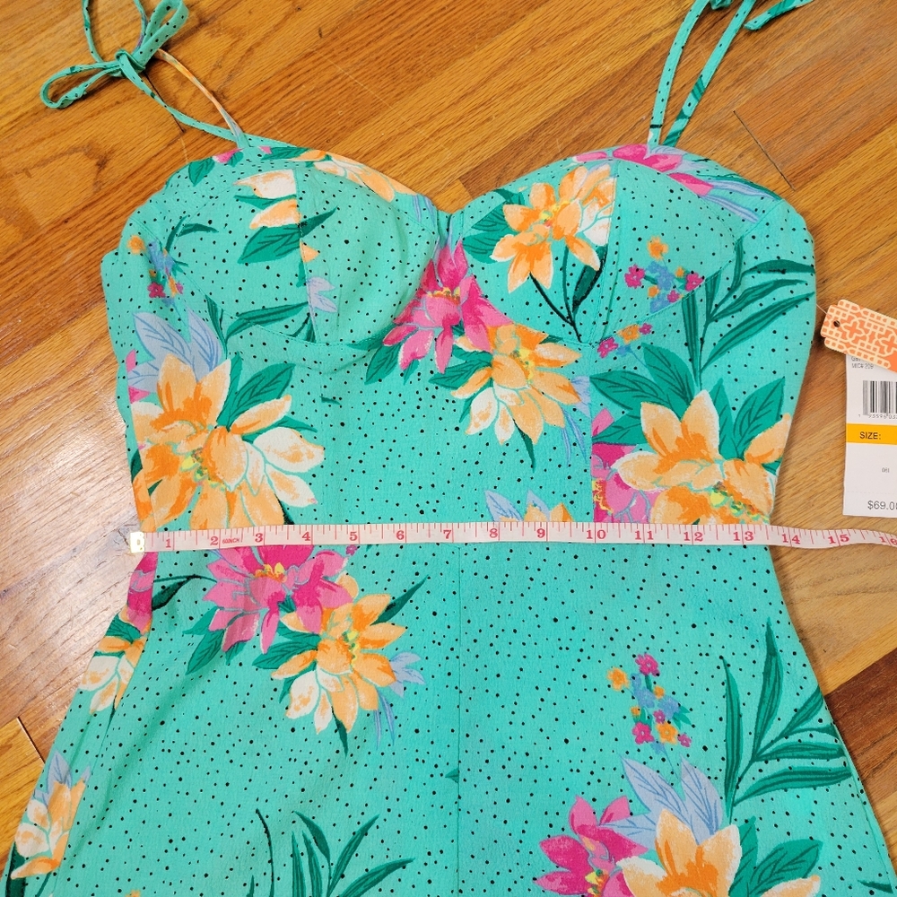 NWT Adorable Gianni Bini Long Pant Jumpsuit Beautiful Summer Colors Size S - Picture 11 of 16